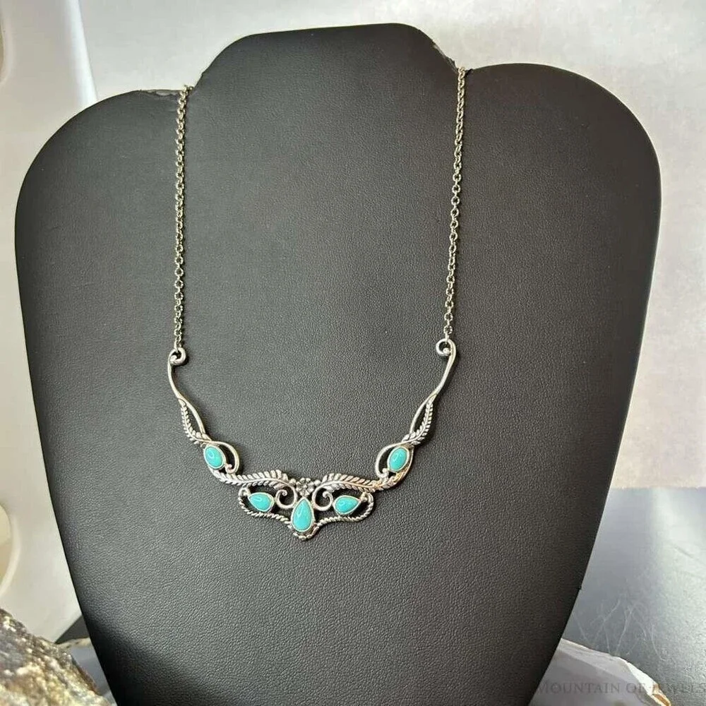 Carolyn Pollack Sterling Silver Turquoise Decorated 18